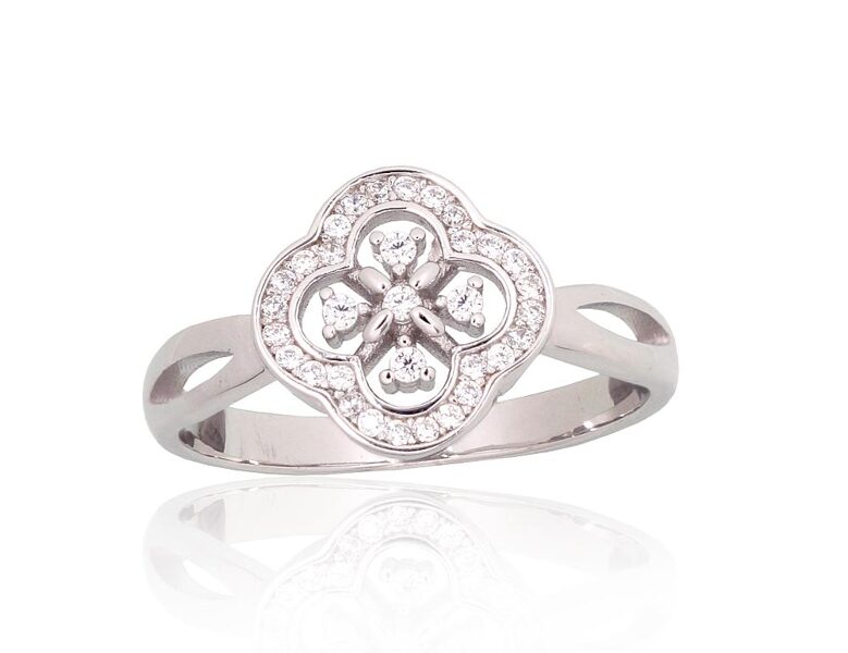 Sudraba gredzens , Sudrabs 925°, rodijs (pārklājums), Cirkoni 