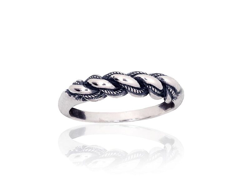 Sieviešu sudraba Nameja gredzens (925° sudrabs, oksīds), izmērs 17.5