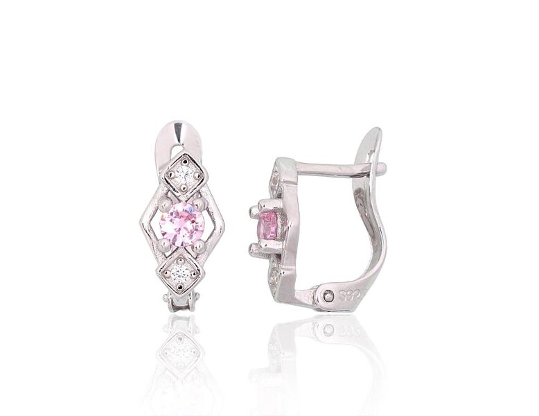 Vaikiški sidabriniai auskarai su „anglišku“ užsegimu ir cirkoniais, Moliūgėlė