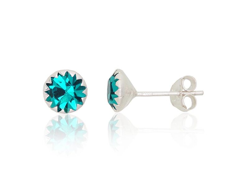 Sudraba auskari-nagliņas ar cirkoniem, 925° sudrabs