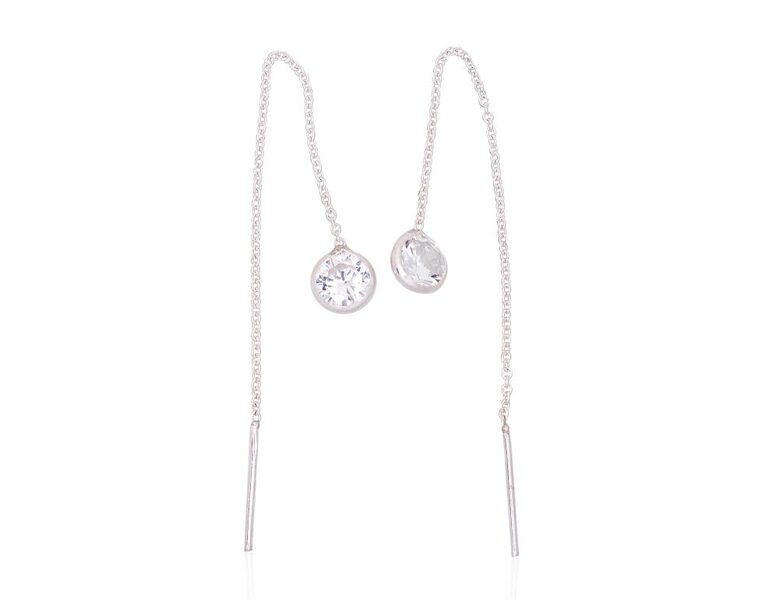 Garie sudraba auskari , Cirkoni 