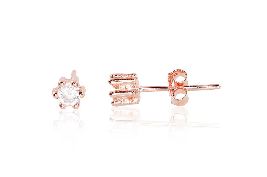 Vaikiški sidabriniai auskarai-vinukai su cirkoniais