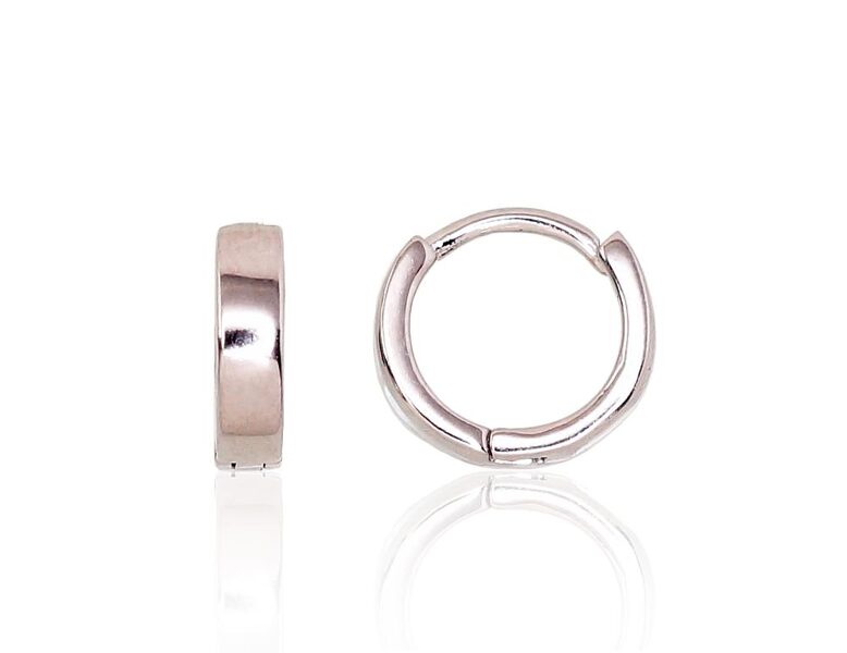 Vaikiški sidabriniai auskarai su apvaliu užsegimu, 11mm