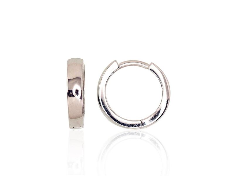 Sudraba auskari ar riņķi, 925° sudrabs, rodijs, 13 mm