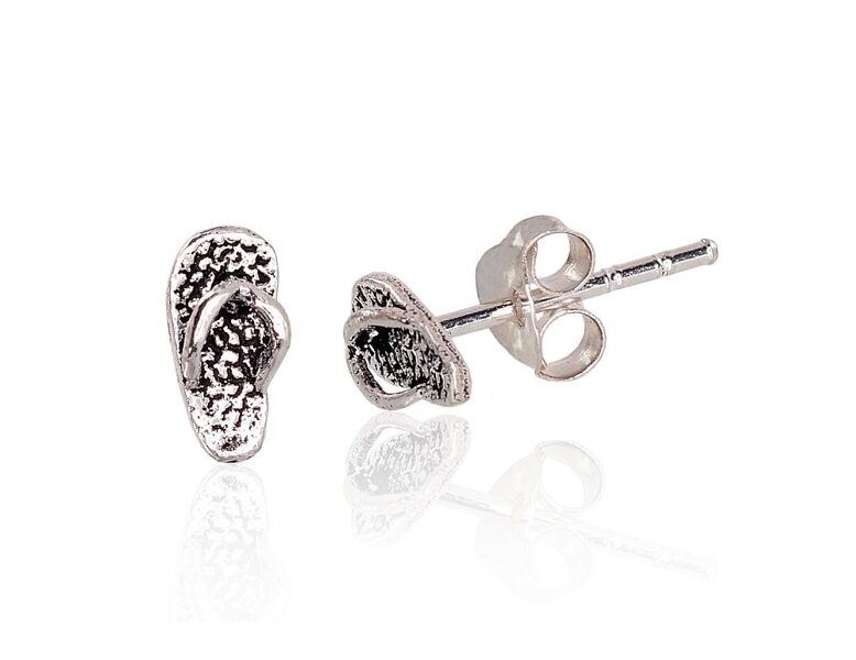 Vaikiški sidabriniai auskarai-vinukai Batukas, 925°, oksiduoti