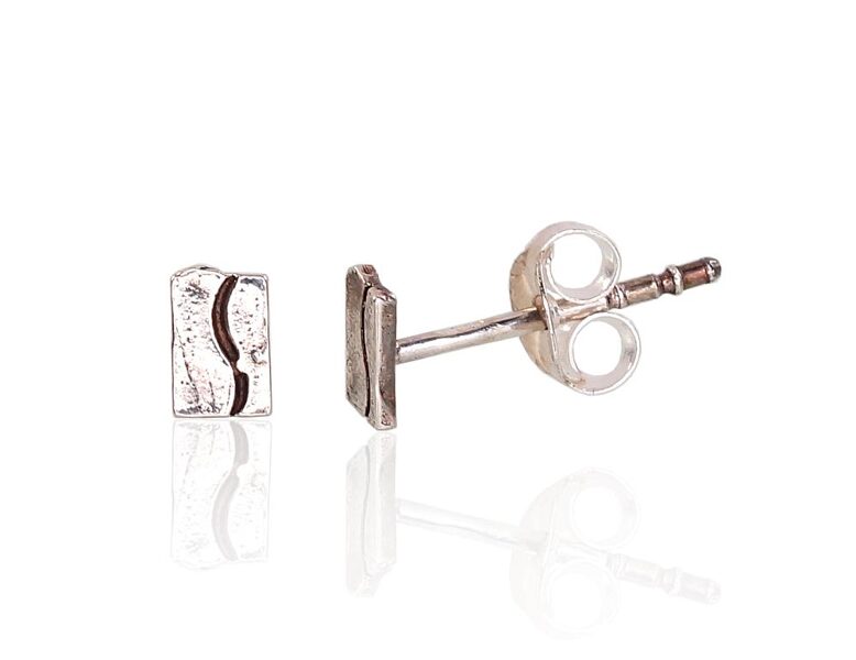 Детские серебряные серьги-гвоздики, серебро 925° с оксидированным покрытием