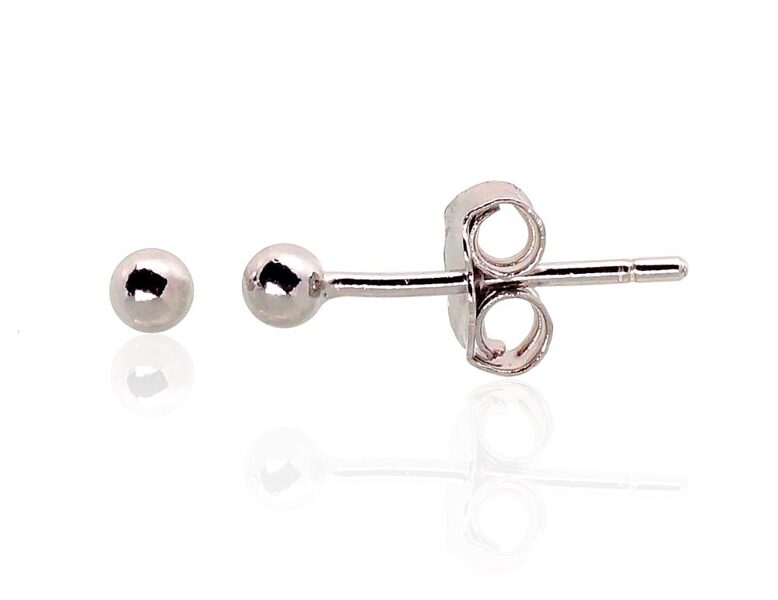 Bērnu sudraba auskari-nagliņas ar rodija pārklājumu, 925° sudrabs