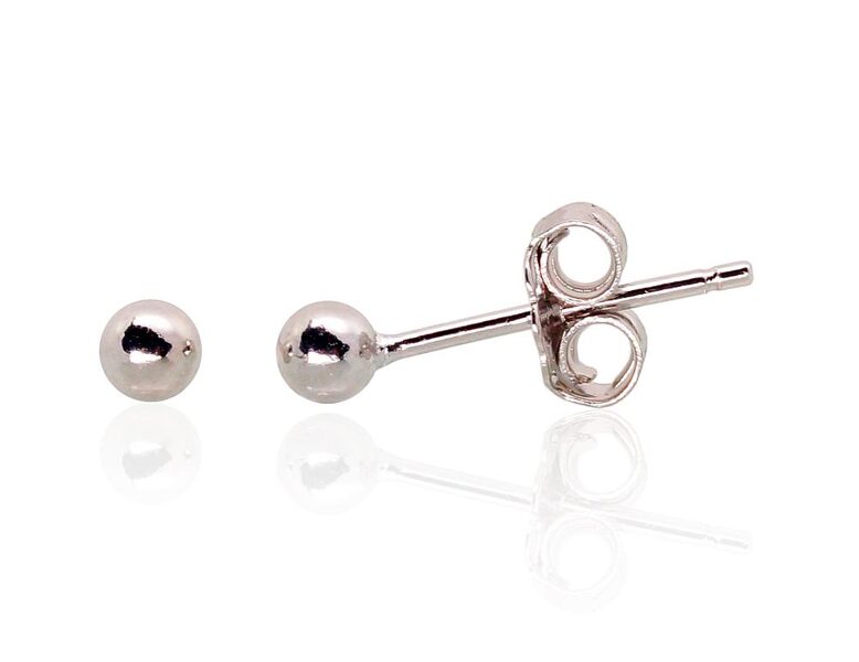 Детские серебряные серьги-гвоздики, серебро 925° с родиевым покрытием