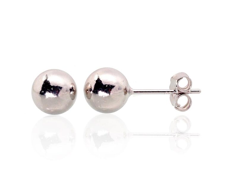 Women’s Silver Stud Earrings with Rhodium – Elegant and Practical Choice