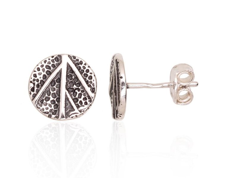 Sudraba auskari-nagliņas 925° ar oksīda pārklājumu