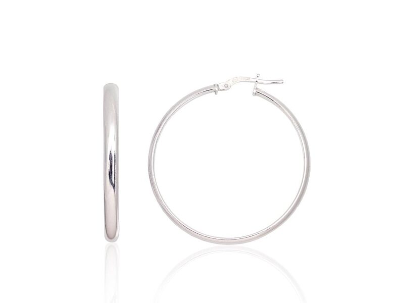 Sudraba auskari-riņķīši 34 mm, 925° sudrabs