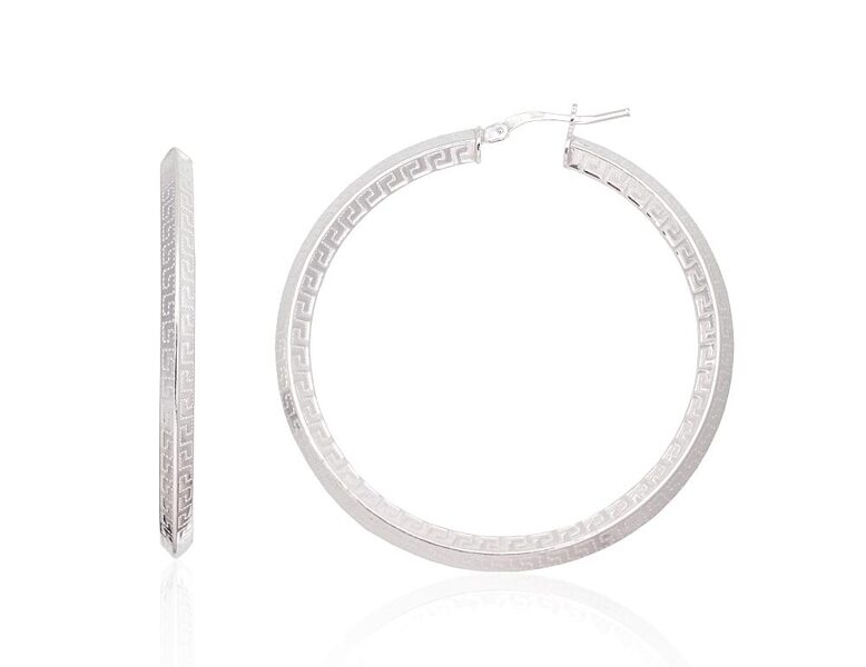 Sudraba auskari-riņķīši 48 mm, 925° sudrabs