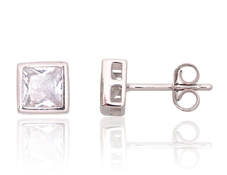 Women’s Silver Stud Earrings with Zirconia – 925°