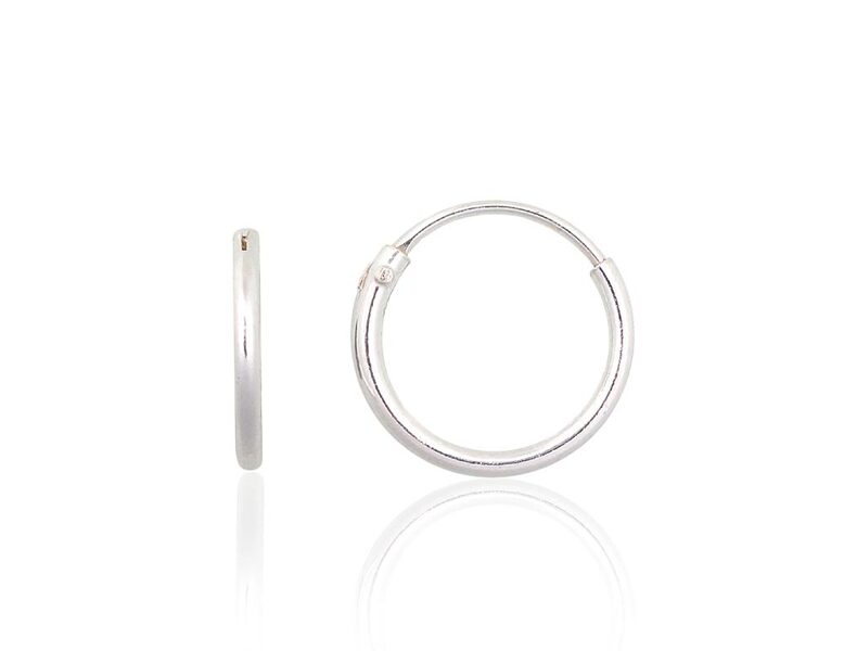 Vaikiški sidabriniai auskarai žiedeliai, Sidabras 925°, 10 mm