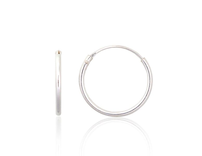 Sudraba auskari-riņķīši 14 mm, 925° sudrabs