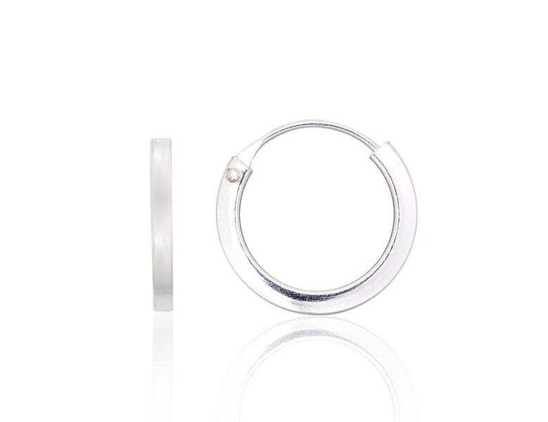 Sudraba auskari-riņķīši – 925°, 14 mm