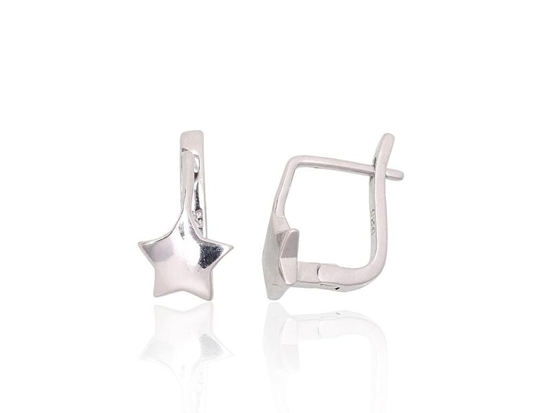 Vaikiški sidabriniai auskarai su “anglišku” užsegimu Žvaigždutės, 925°, rodis