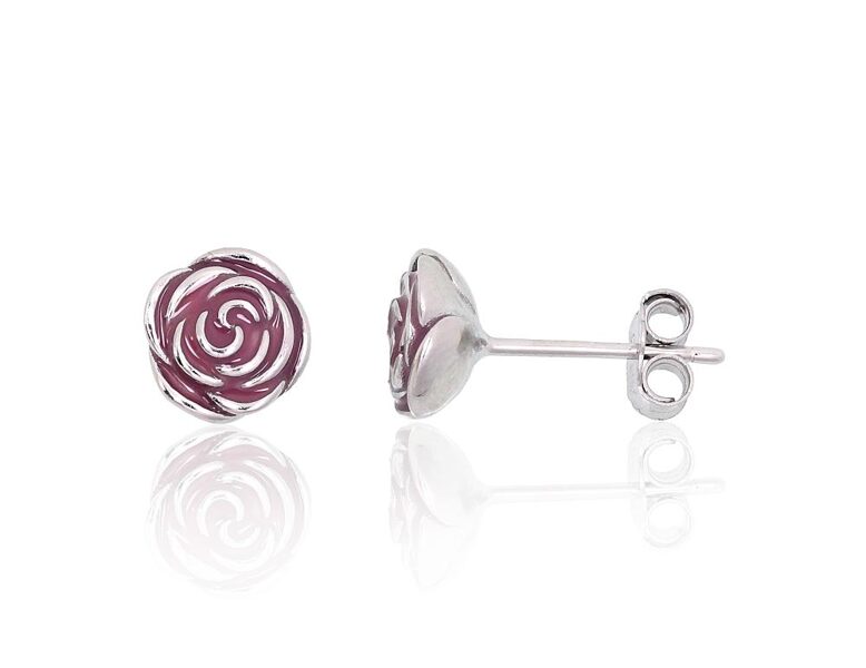 Women’s Silver Stud Earrings “Rose” – 925°