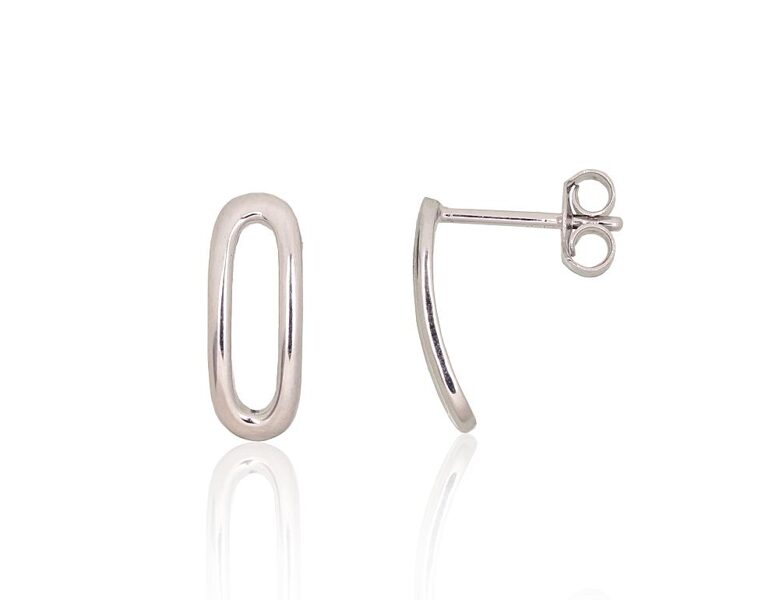 Sudraba auskari-nagliņas, Sudrabs 925°, rodija pārklājums, 14 mm