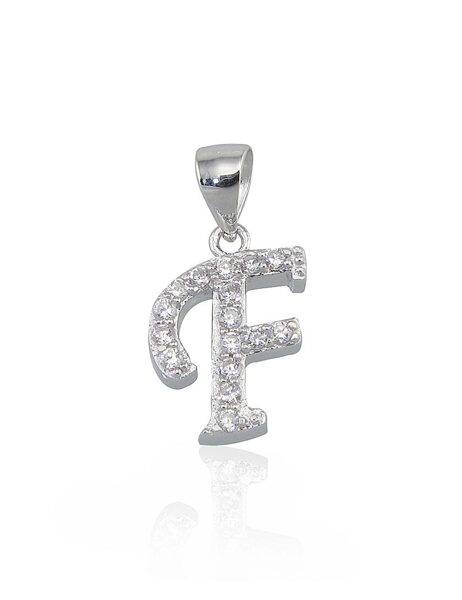 Sudraba kulons burts F, Sudrabs 925°, rodijs (pārklājums), Cirkoni 