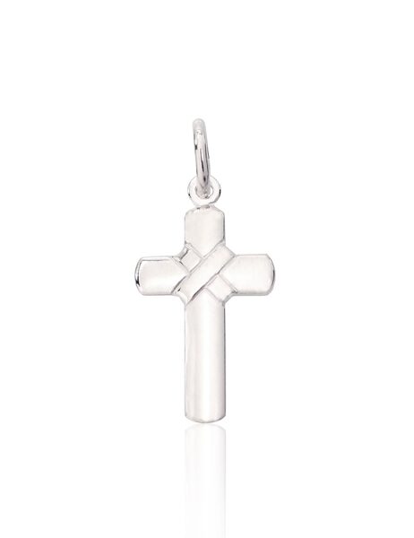 Sidabrinis kryželio pakabukas – 925° sidabras, 30 mm, pagaminta Italijoje