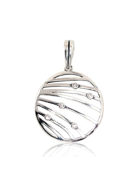 Sidabrinis pakabukas , Sidabras 925°, oksidas (padengti), Cirkonai 