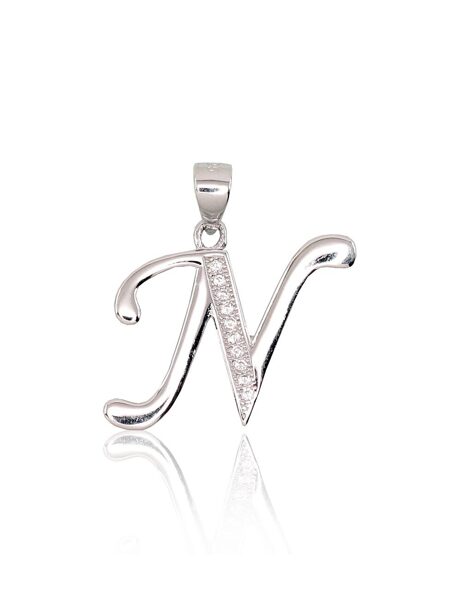 Sudraba kulons burts N , Sudrabs 925°, rodijs (pārklājums), Cirkoni 