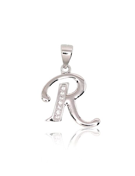 Sudraba kulons burts R, Sudrabs 925°, rodijs (pārklājums), Cirkoni 