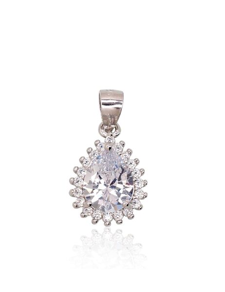 Sudraba kulons ar cirkoniem , Sudrabs 925°, rodijs (pārklājums)