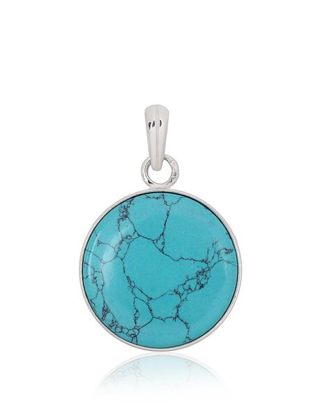 Silver pendant , Silver 925°, Turquoise (Imitation) 