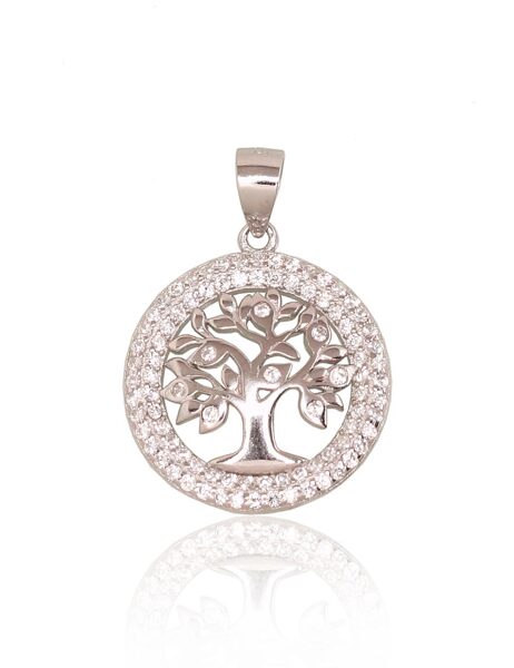 Sidabrinis pakabukas su cirkoniais, Sidabras 925°, rodžio padengimas