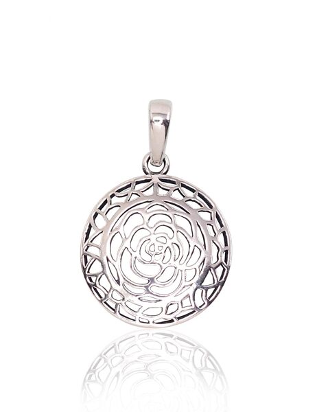Women’s Silver Pendant – 925°, Oxidized Finish, 31 mm