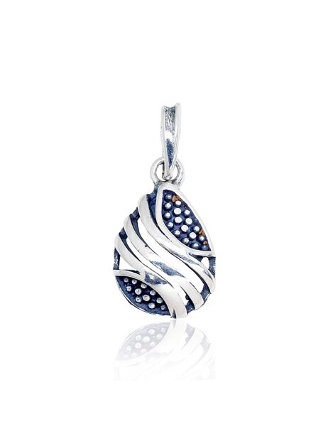 Silver Pendant – Oxidized 925° Sterling Silver, 26 mm