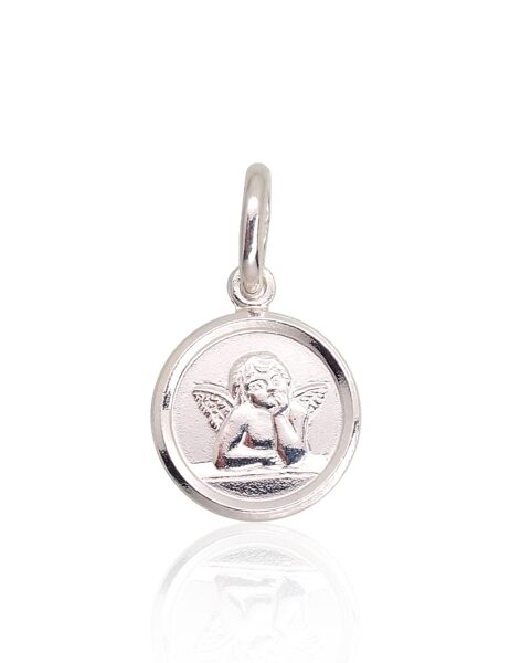 Silver Angel Pendant – 925 Sterling Silver, 21 mm