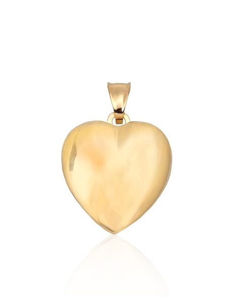 Sudraba kulons Medaljons Sirds ar dzeltenā zelta (pārklājums)