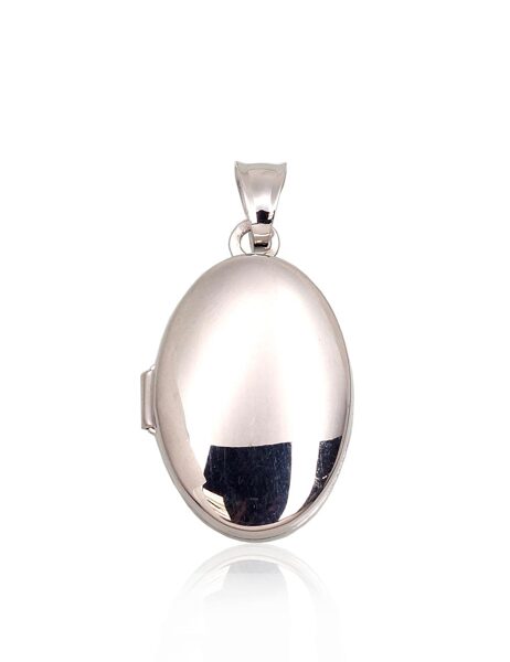 Sudraba Medaljons Ovāls, rodijs (pārklājums)