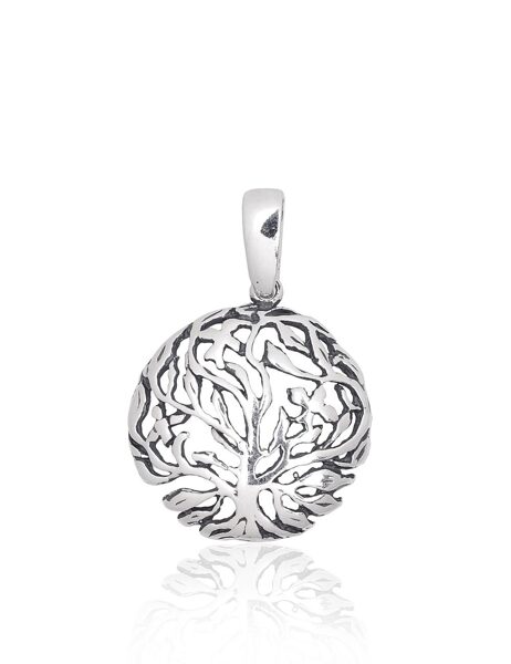 Silver pendant, oxidized plating