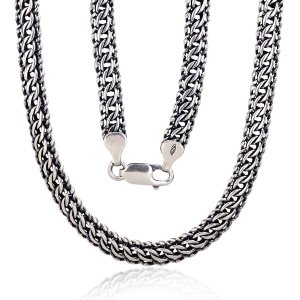 Серебряная цепочка «Кайзер» 925°, оксидированная, размер 61