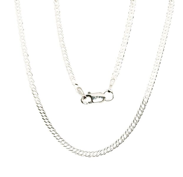 Women’s Silver Chain “Rhomb” – 925°, Diamond-Cut, 2 mm, 45 cm