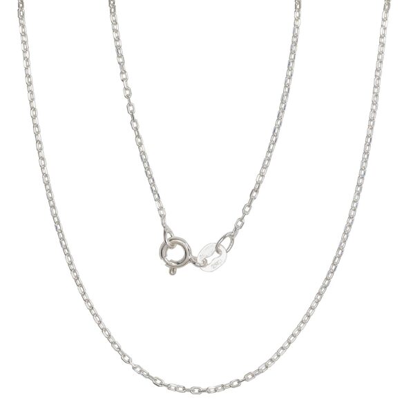 Sidabrinė grandinėlė „Anchor“ 1 mm, deimantinis pjovimas, 925 sidabras, 45 cm