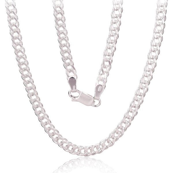 Vīriešu sudraba ķēdīte Rombs 5,5 mm ar dimantu apstrādājumu, 925° sudrabs, 55 cm