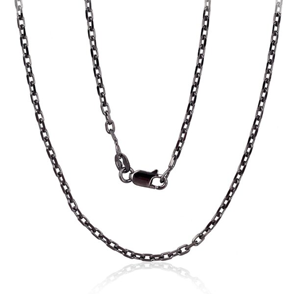 Sudraba ķēdīte “Enkurs” 2.1 mm ar dimantu apstrādājumu, 925° sudrabs, rodijs, 45 cm