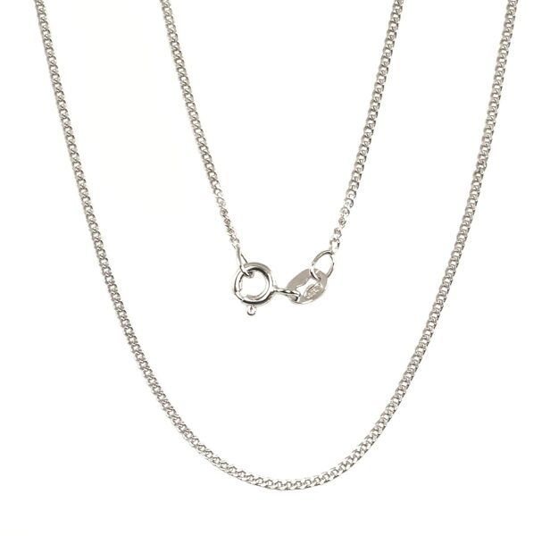 Серебряная цепочка Картье 1.5 мм , алмазная обработка граней , Серебро 925°, родий (покрытие)