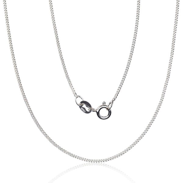 Sidabrinė Cartier grandinėlė 1 mm su deimantiniu apdirbimu – 45 cm