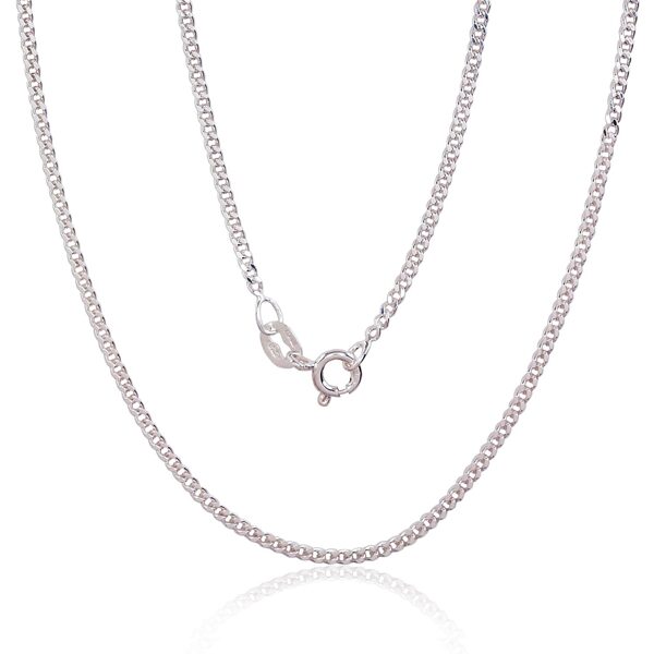 Silver Chain Cartier 2 mm | 925 Sterling Silver, Diamond Finish, 45 cm