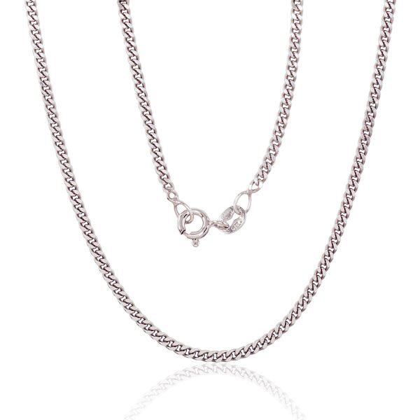 Vaikiška sidabrinė Cartier grandinėlė 2 mm su deimantiniu apdirbimu – 40 cm
