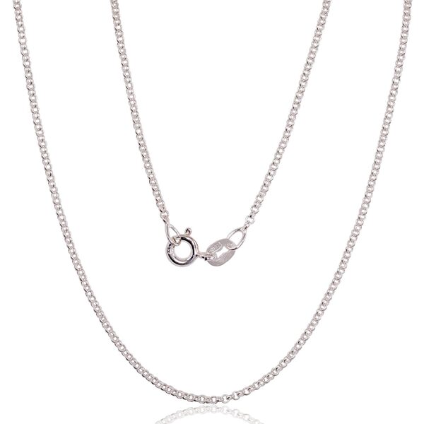 Vaikiška sidabrinė Rollo grandinėlė 1 mm – 40 cm