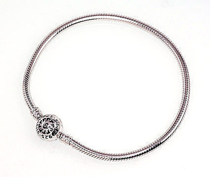 Silver bracelet, size 18, rhodium plating