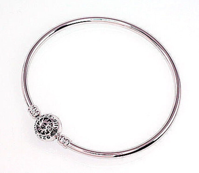  Silver bracelet, size 17, rhodium plating