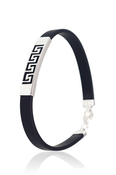 Men’s 925 Silver Bracelet 20 cm with Rhodium Finish